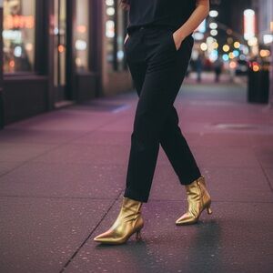 Naturalizer Gold Heeled Boots